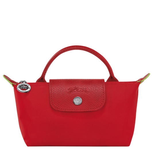 LE PLIAGE GREEN POUCH WITH HANDLE - xs - Tomato