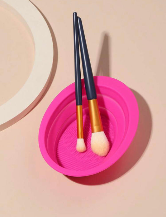 Makeup brush cleaning bowl