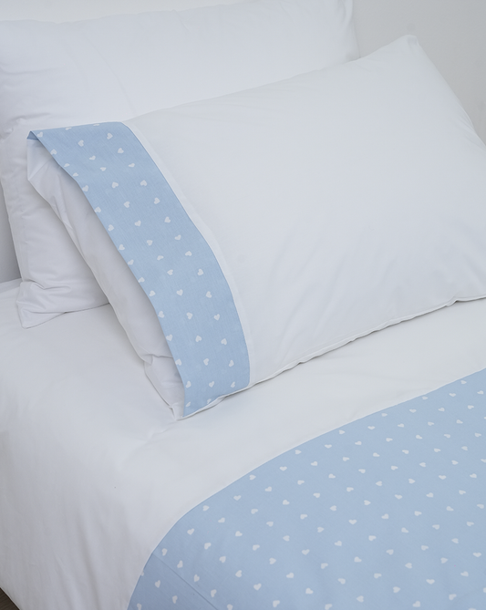 Blue hearts duvet set